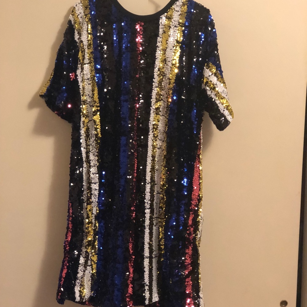 Fashionova sequin T-shirt dress